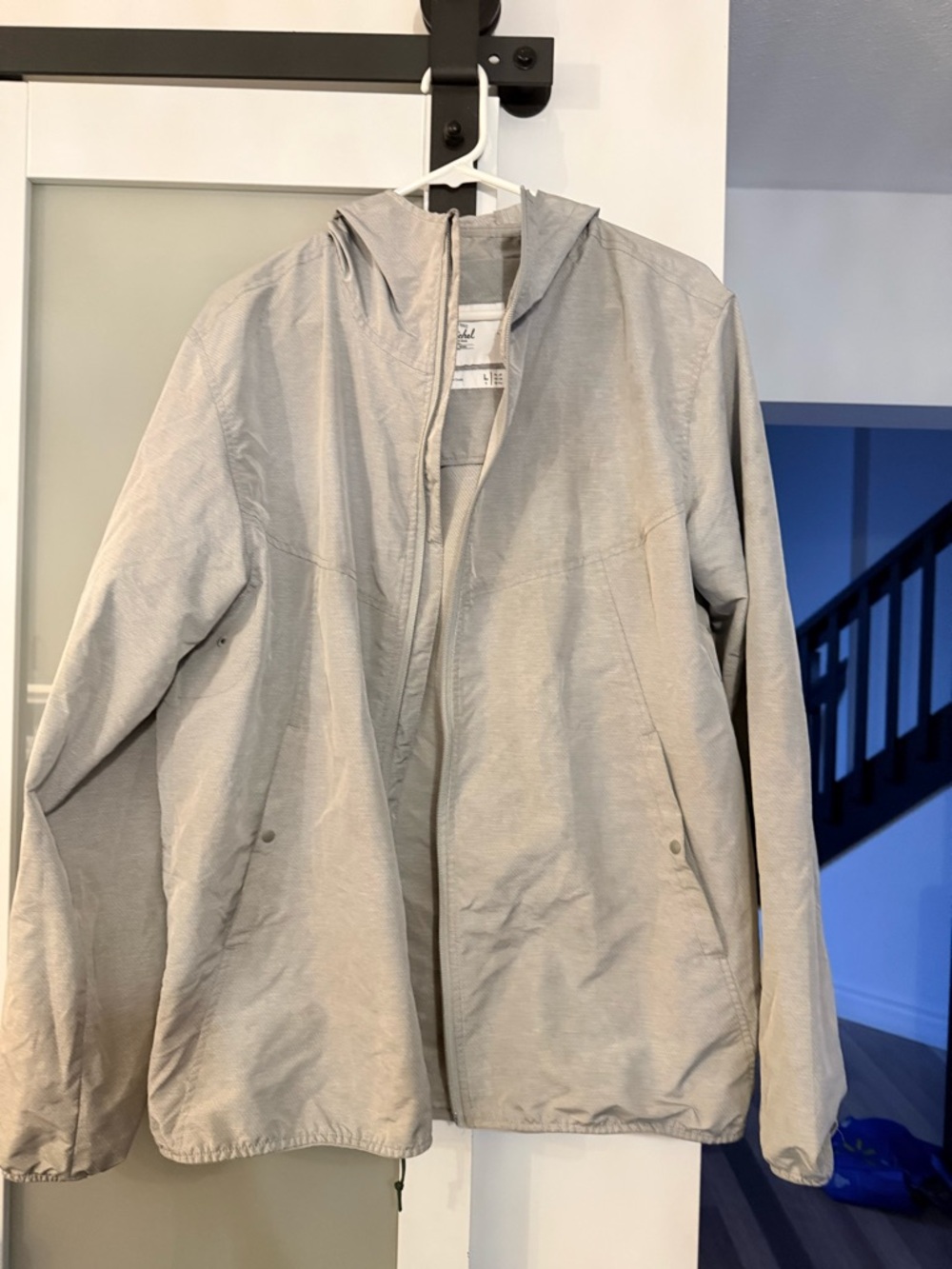 Herschel Supply Company Light Gray Hooded Lightweight Jacket